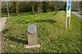 The corner of Ewhurst Wood with Diamond Jubilee plaque