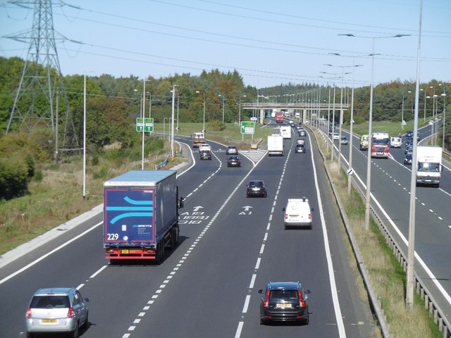 A1/A19 junction, Seton Burn © Richard Webb cc-by-sa/2.0 :: Geograph ...