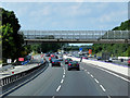 Footbridge over the M1 at Snapethorpe Cutting