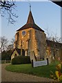 Mickleham church from the village street