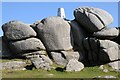 SX0661 : Trig point and Helman Tor by Philip Halling