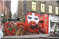 View of Dan Grimshaw wall art on Hanbury Street