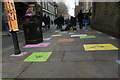 View of coloured paving slabs on Brick Lane #2