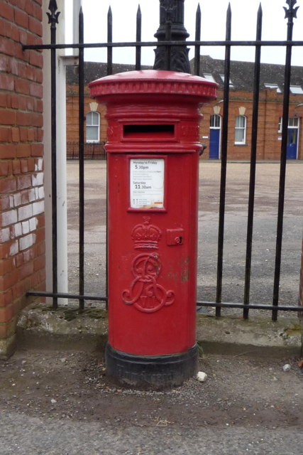 Edward VII postbox outside the former Newmarket Railway Station