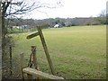 View across field from footpath stile