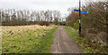 Bridleway heading towards bridge carrying railway