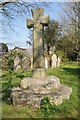 Cross in St Newlyn East churchyard