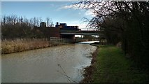 SP6177 : A14 crossing the Grand Union Canal by Michael Trolove