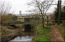 SP3508 : Bridge over Emma's Dike, Witney, Oxon by P L Chadwick