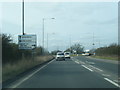 A5 northbound at Nuneaton Lane roundabout