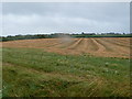 SH4561 : Harvested field near Llanfaglan by Eirian Evans