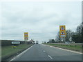 A5 northbound at Grendon village boundary