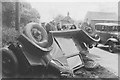 Crashed car near Grimston Bar, about 1937