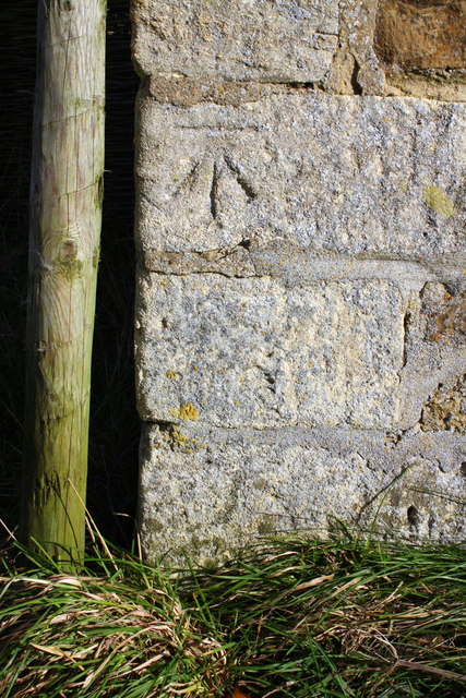 Benchmark on Longworth Manor outbuilding
