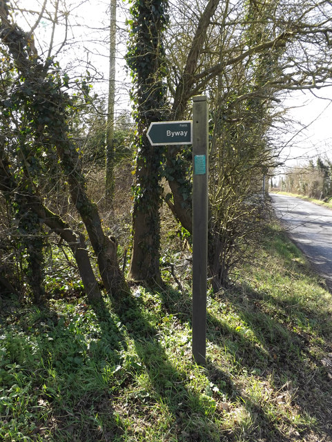 Byway sign on Pettaugh Lane Byway