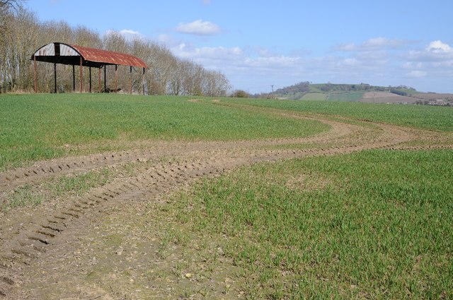 Old Dutch barn in a field