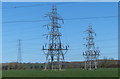 Electricity pylons near Staythorpe Power Station