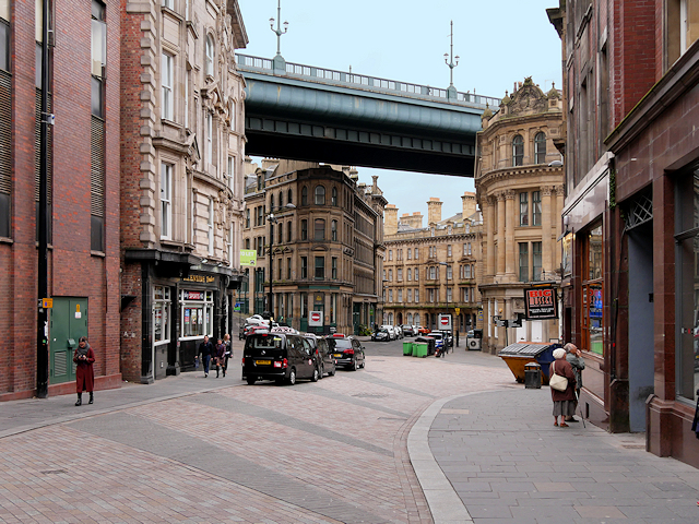 Newcastle-upon-Tyne, Tyne Bridge Crossing Queen Street
