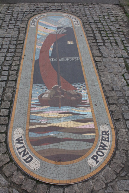 Alan Potter's Navigation mosaic by the River Slea