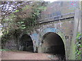 Southern portals of twin tunnels under the railway line