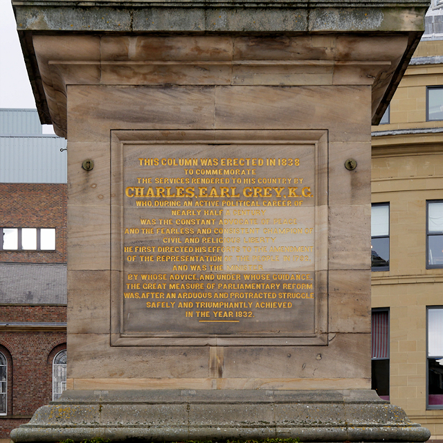 Grey's Monument Inscription