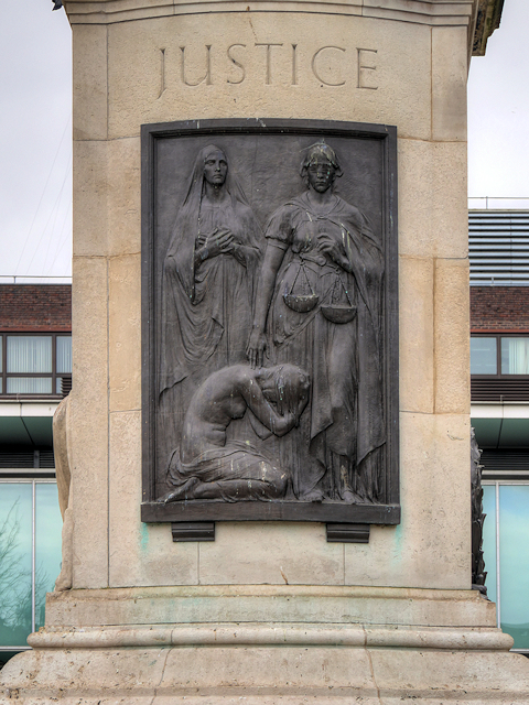 Newcastle War Memorial, "JUSTICE"