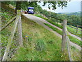 Footpath crossing the driveway to Bank House, Norland