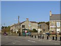 Bus shelter at the crossroads in Four Lanes