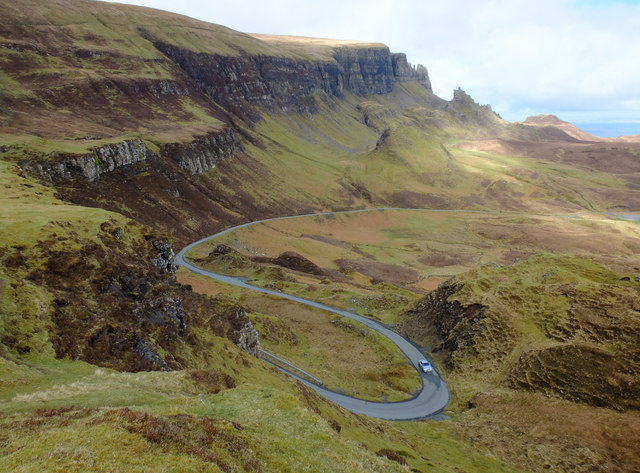 Hairpin on the road from Staffin to Uig