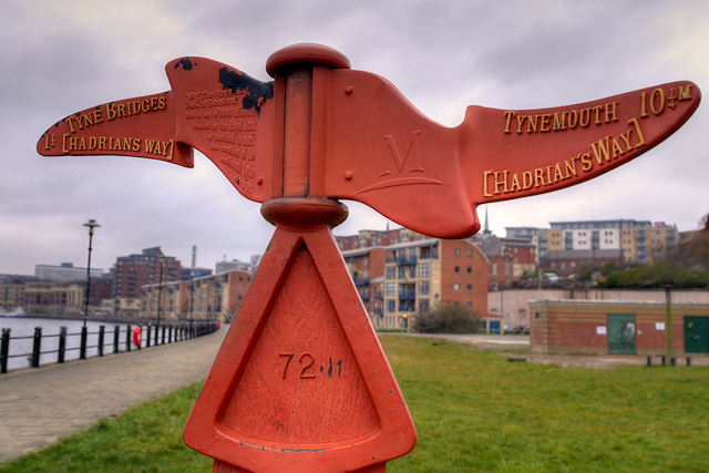 Fossil Tree Milepost at Mouth of Ouseburn