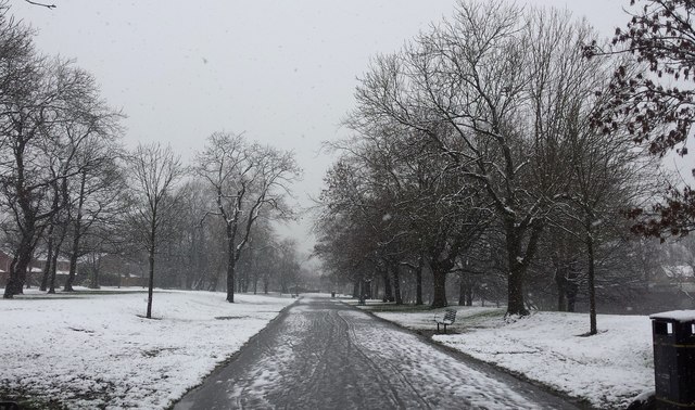 Farnworth Park in snow
