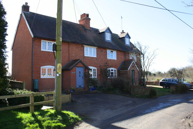 Semi-detached houses at west end of High Street