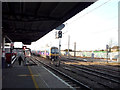 Train approaching Hitchin Railway Station