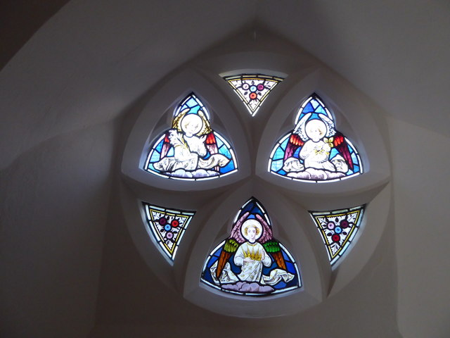St James, Eastbury: stained glass window (a)