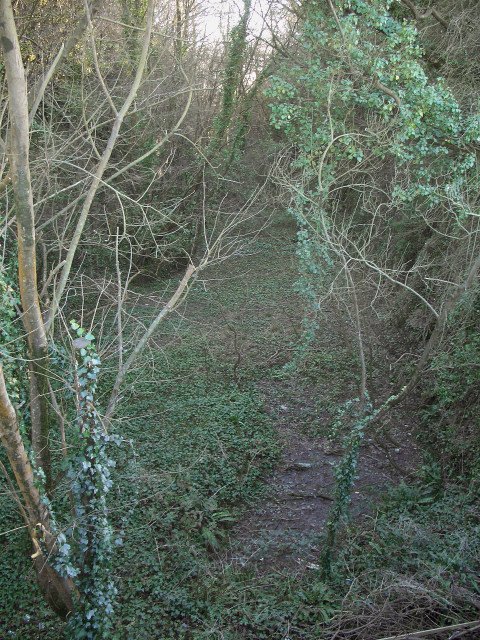 Porthcawl branch line trackbed, South Cornelly