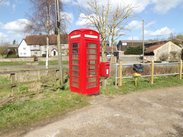 Telephone Box & The Bridge Rectory Road Postbox