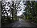 Track to the church, court and farm