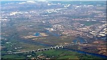 SJ6688 : Thelwall Viaduct from the air by Mike Pennington