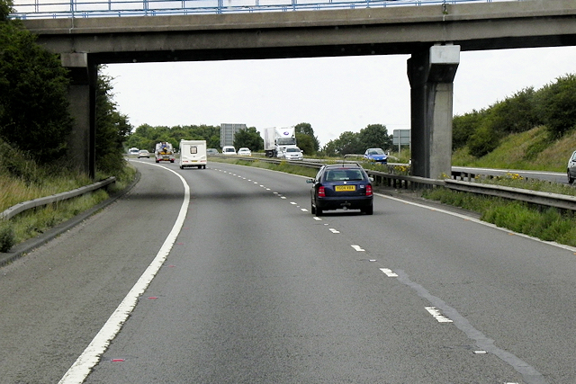 Northbound A1(M), Serlby Road Bridge,... © David Dixon :: Geograph ...