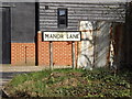 TM1555 : Manor Lane sign by Geographer