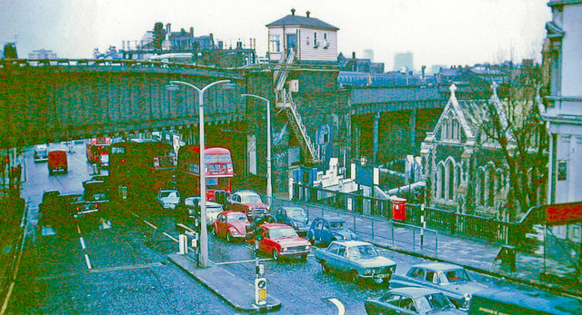 Borough High Street and Borough Market Junction, London Bridge 1970