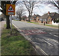 Warning sign - school,  Hatherley  Road, Cheltenham