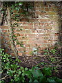 OS benchmark - Lightmoor, culvert below Crackshall Lane