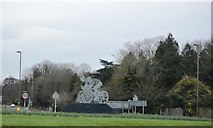 TQ1750 : Cyclist sculpture, A24 by N Chadwick