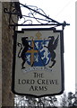 Sign for the Lord Crewe Arms, Blanchland 