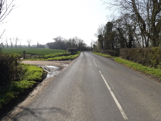 B1077 Helmingham Road & footpath