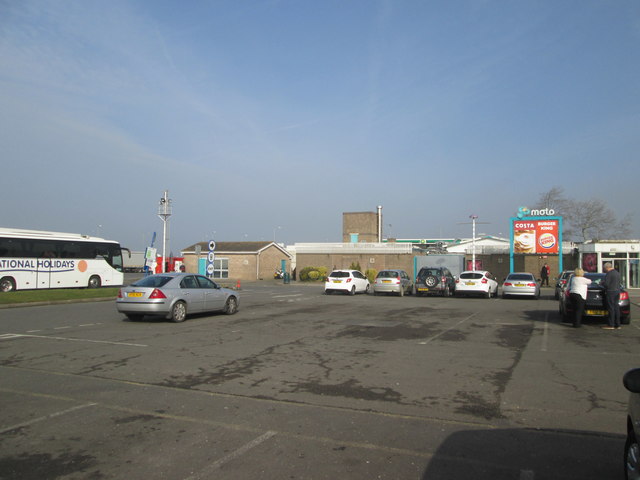 Car  parks  at  Moto  services  Gonerby  Moor