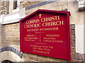 Corpus Christi RC Church, Maiden Lane: notice board