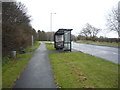 Bus stop and shelter on the A691