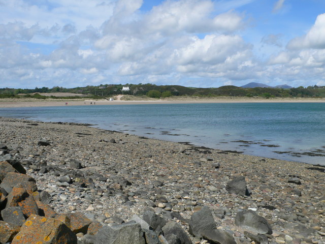 View from the breakwater near the Afon Erch, Pwllheli